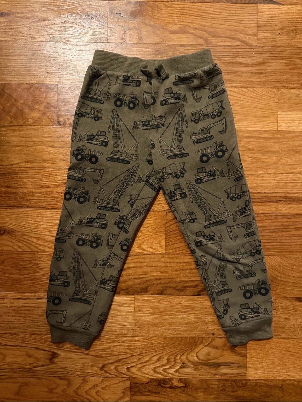 The Children's Place Olive Green Construction Print Joggers